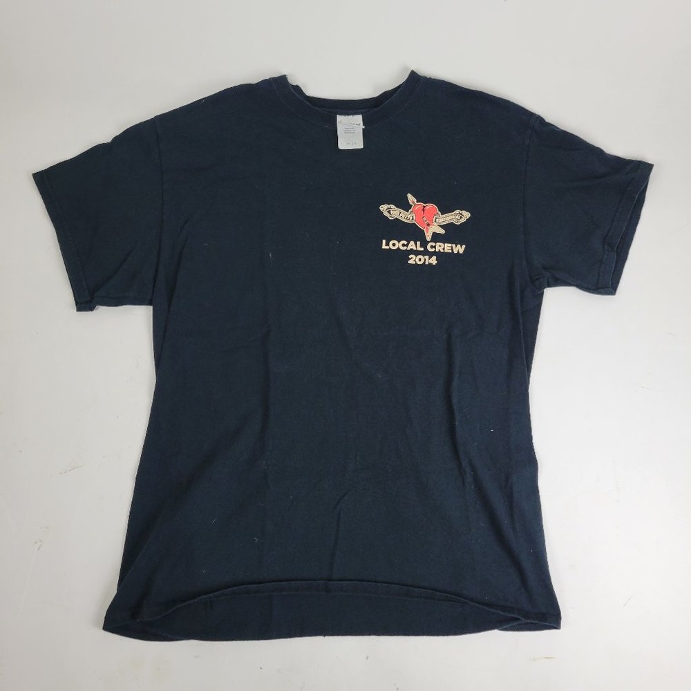 Tom Petty and the Heartbreakers Local Crew Band T Shirt Black SZ L 2014